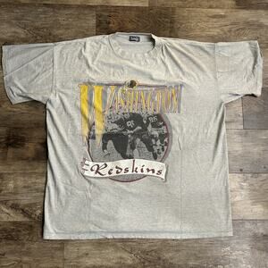 Vintage Team NFL Washington Redskins Oversized Baggy Gray Tee One Size Fits All